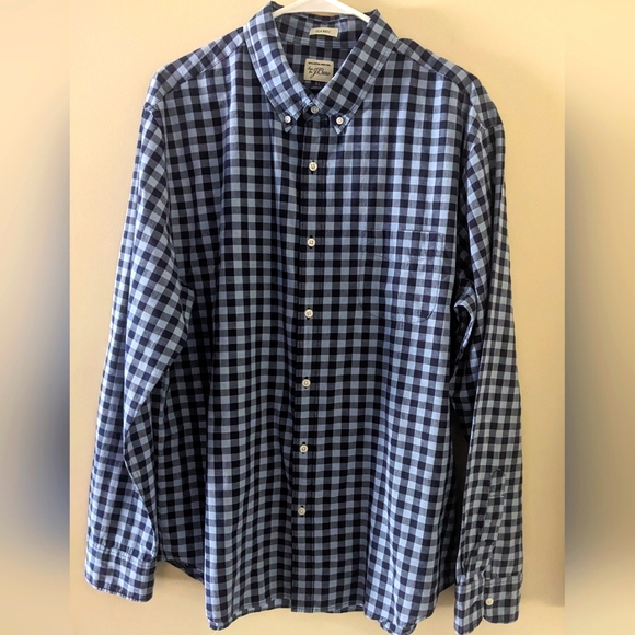 J. Crew Other - J Crew Men's Classic Fit Navy Gingham Shirt ~ XL